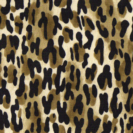 silk charumeuse animal print fabric black bown on beige