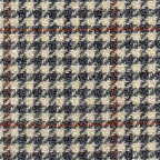 Wool/silk, medium weight: blue-gray, rust & cream houndstooth