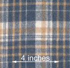 Wool coating camel plaid