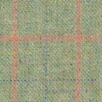 Wool, lightweight: wool, silk, linen blend with windowpane on green