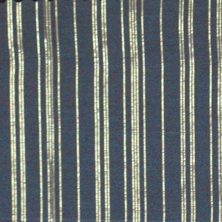 Cotton Silk Lurex Gold Stripe Navy