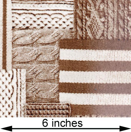 Cotton lightweight: brown & white patchwork