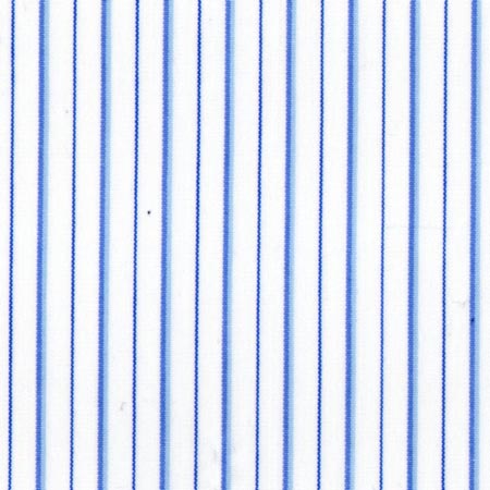 Cotton shirting, blue stripes on white