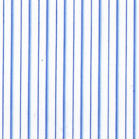 Cotton shirting, blue stripes on white