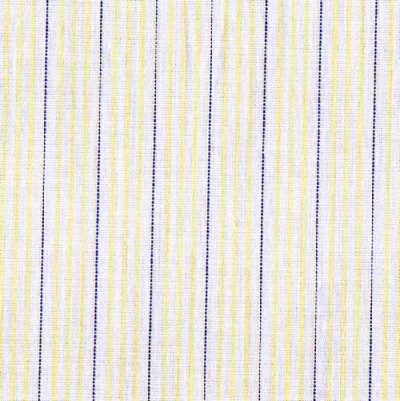 Cotton shirting, blue & yellow stripes on white