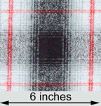 Gray Black Red Cotton Flannel Fabric