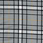 Cotton flannel: black, gray, yellow, white