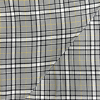 Cotton flannel: black, gray, yellow, white