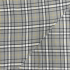 Cotton flannel: black, gray, yellow, white