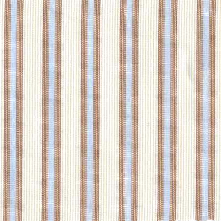 Cotton shirtings: blue,  brown, tan & ecru stripes