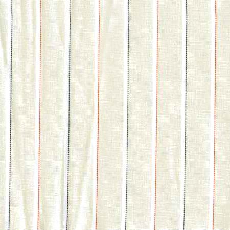 Cotton shirtings: red, blue & white pinstipes on ecru