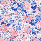 Brazil Pima cotton blue pink white floral