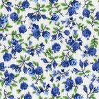 Brazil pima cotton floral blue green white 