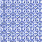 blue white geometric cotton fabric