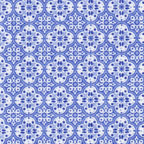 blue white geometric cotton fabric
