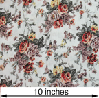 plum taupe rose floral cotton lawn