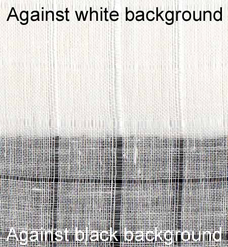 Linen: leno plaid in off-white