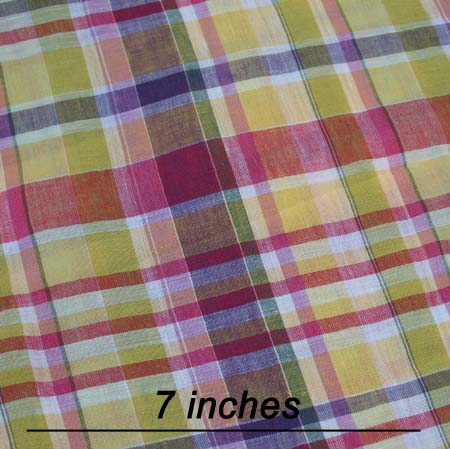 Linen: lightweight Bordeaux plaid