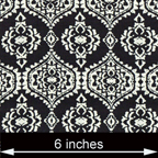 Rayon: challis in white cluster bursts on black