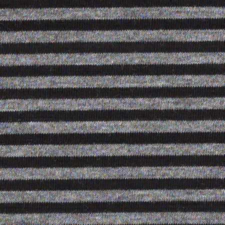 Rayon knits: black & heather gray 1/8th inch stripes