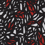 rayon lycra jersey knit fabric black white red stained glass print
