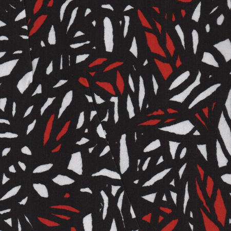 rayon lycra jersey knit fabric red white black stained glass print